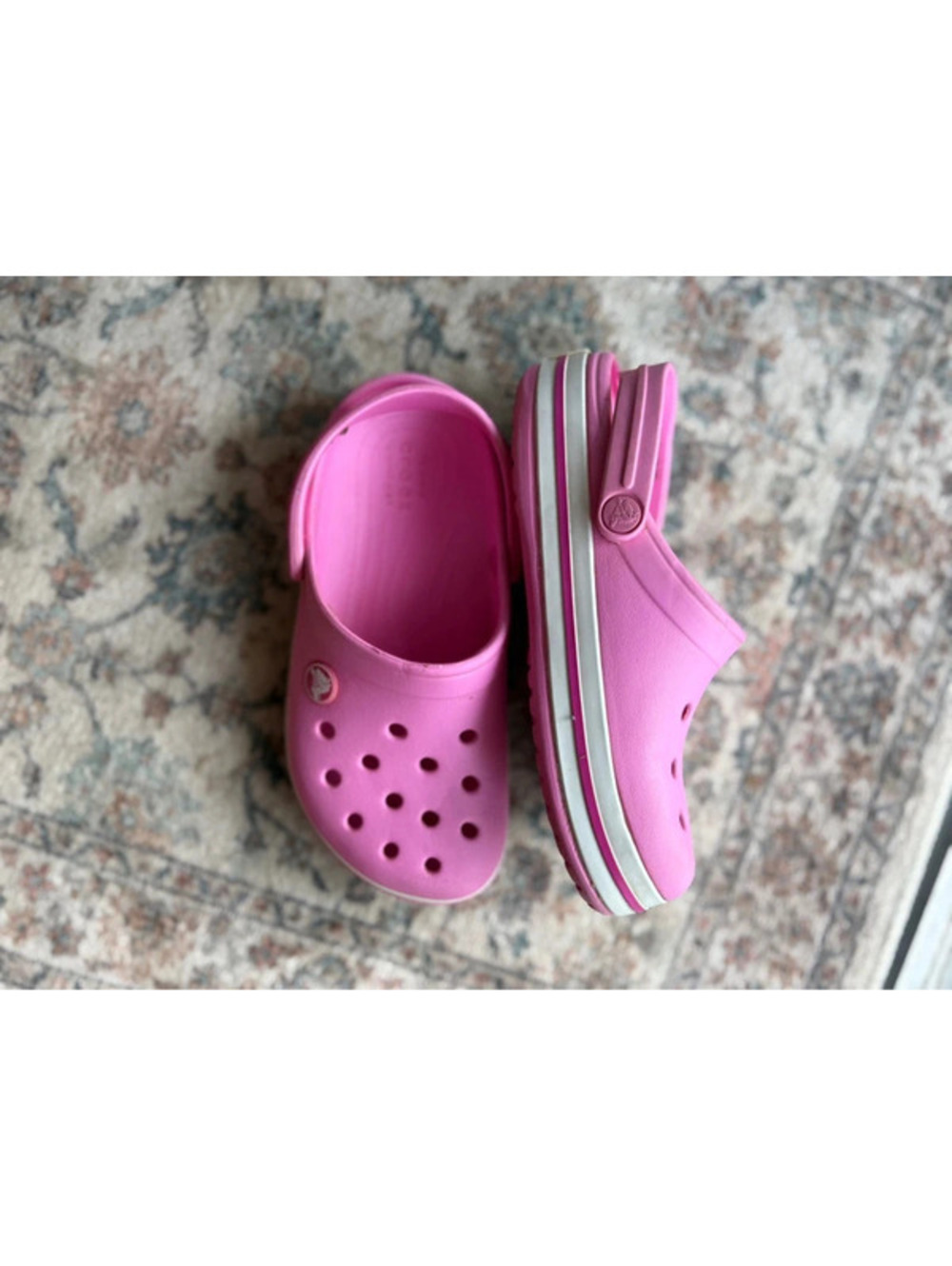 12C Kids USA Pink Crocs Sandals - Picture 6 of 6